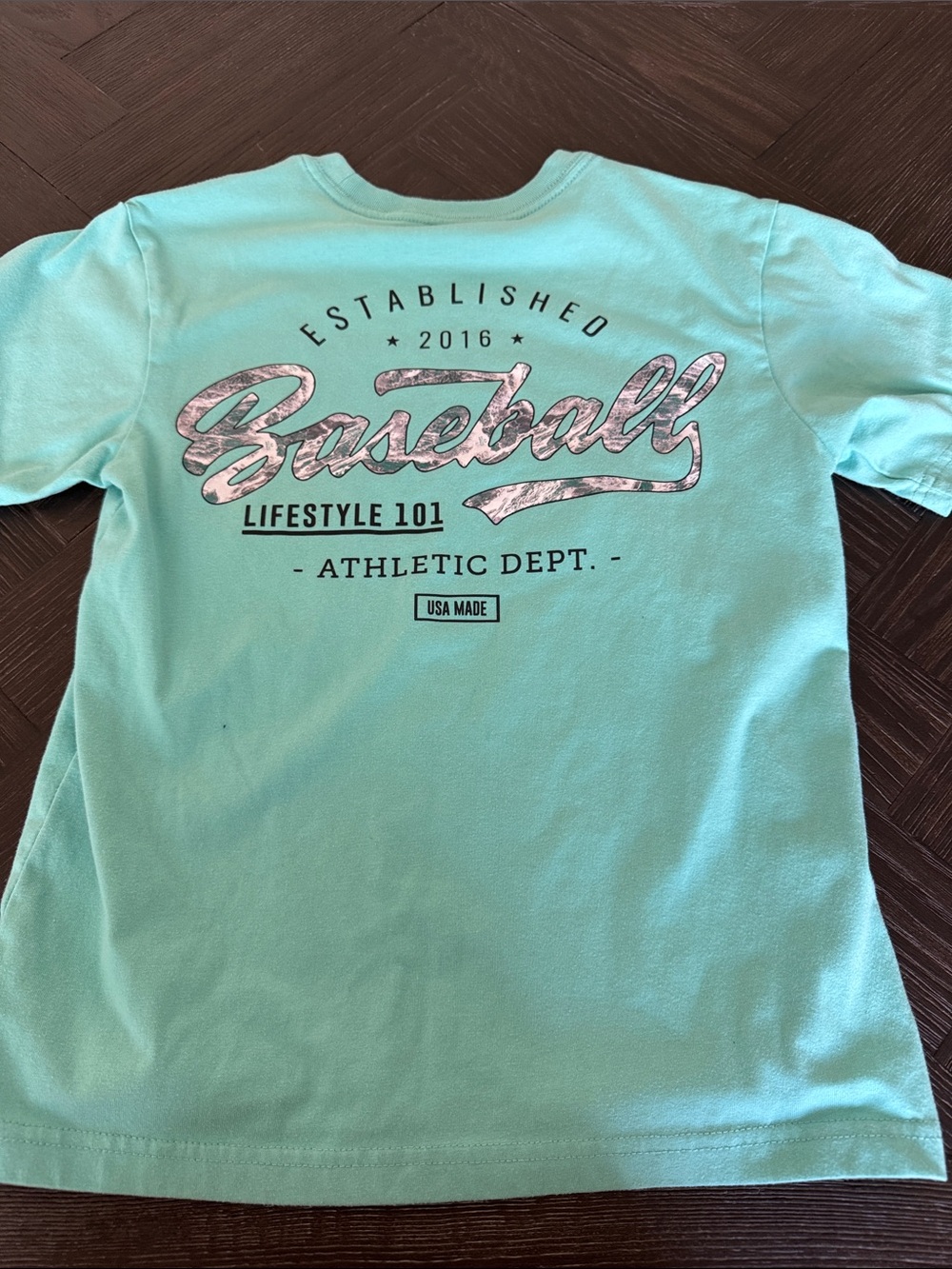 Baseball Lifestyle 101 Youth Small Blue Graphic T-Shirt - Picture 4 of 5